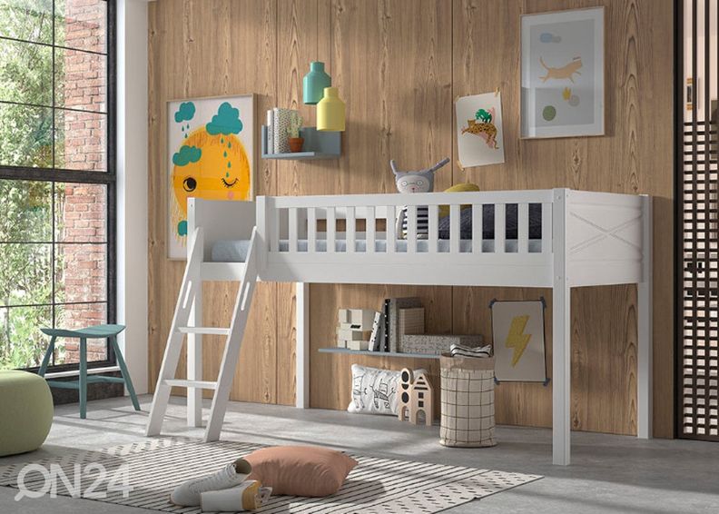 Полувысокая кровать Scott 90x200 cm, белый увеличить