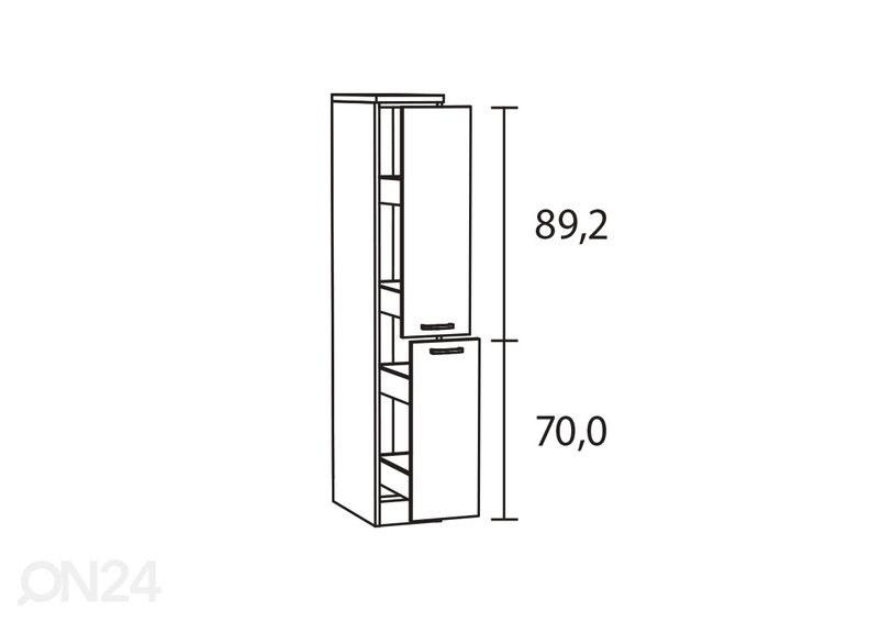 Полувысокий выдвижной кухонный шкаф Dakar 30 cm увеличить