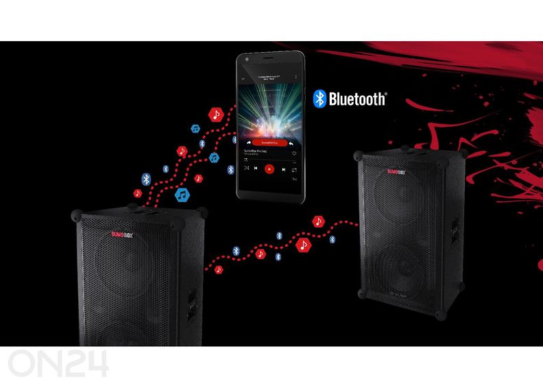 Портативная акустическая система Sharp SUMOBOX Pro, 200 Вт RMS, IPX4, чёрная увеличить