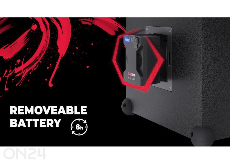 Портативная акустическая система Sharp SUMOBOX Pro, 200 Вт RMS, IPX4, чёрная увеличить