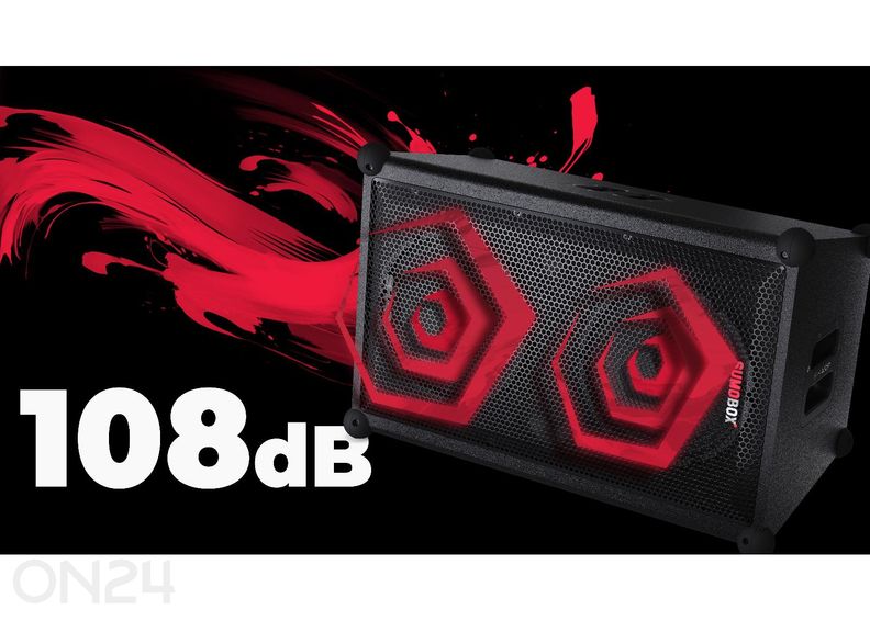 Портативная акустическая система Sharp SUMOBOX Pro, 200 Вт RMS, IPX4, чёрная увеличить