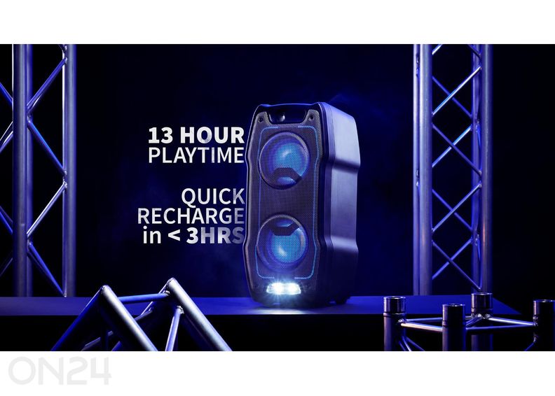 Портативная акустическая система Sharp XParty Sing с Bluetooth, IPX4, чёрная увеличить