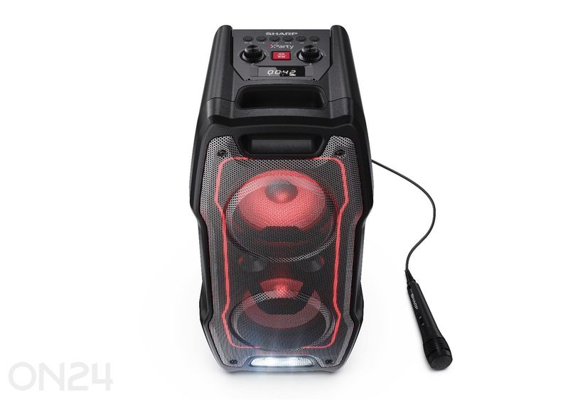 Портативная акустическая система Sharp XParty Sing с Bluetooth, IPX4, чёрная увеличить