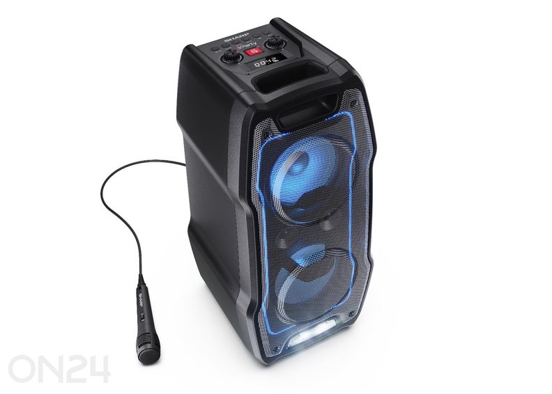 Портативная акустическая система Sharp XParty Sing с Bluetooth, IPX4, чёрная увеличить