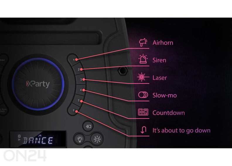 Портативная акустическая система Sharp XParty Street Beat с Bluetooth, IPX4, чёрная увеличить