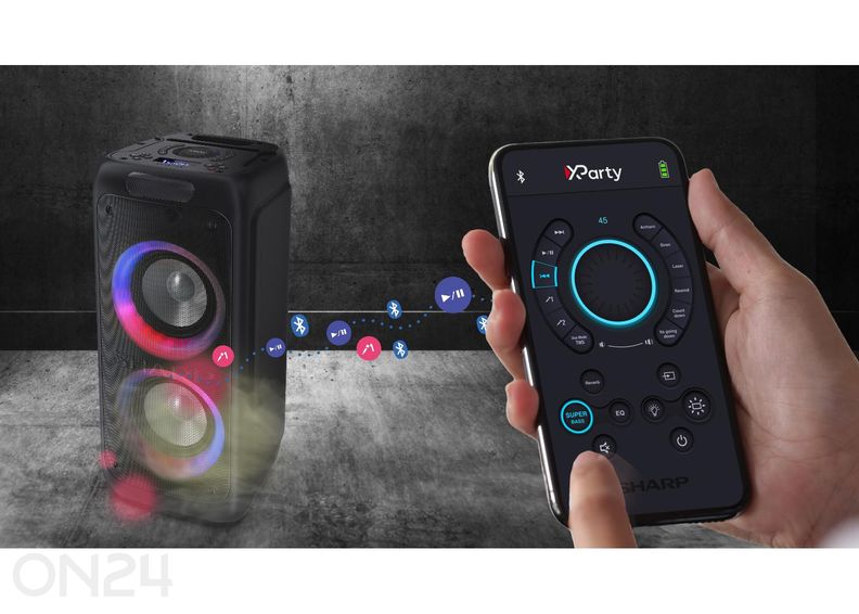 Портативная акустическая система Sharp XParty Street Beat с Bluetooth, IPX4, чёрная увеличить