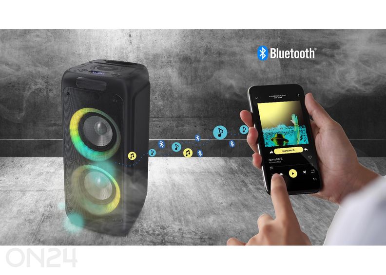 Портативная акустическая система Sharp XParty Street Beat с Bluetooth, IPX4, чёрная увеличить