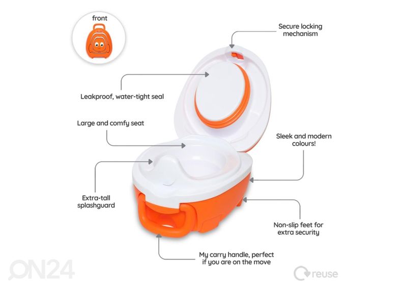 Портативный горшок My Carry Potty рыба увеличить