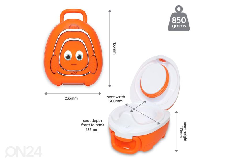 Портативный горшок My Carry Potty рыба увеличить