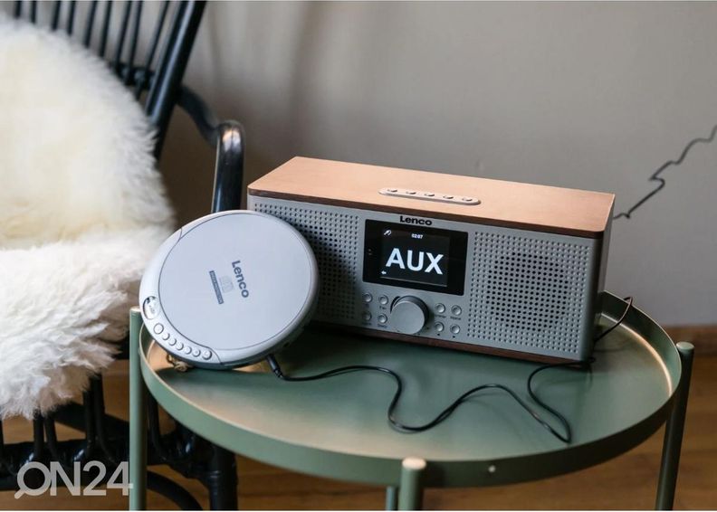 Портативный CD проигрыватель Lenco CD201SI, серебристый увеличить