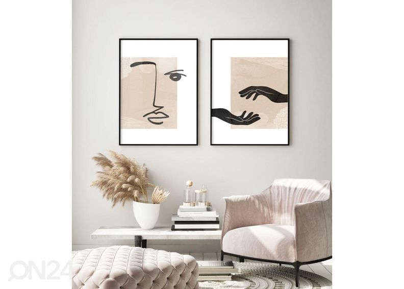 Постер Рисунок лица 21x30 см увеличить