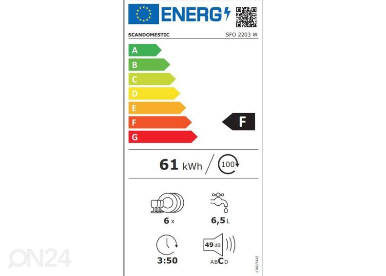 Посудомоечная машина Scandomestic SFO2203W увеличить