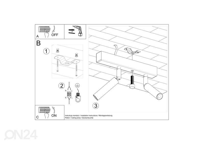 Потолочный светильник Eyetech 2, черный увеличить