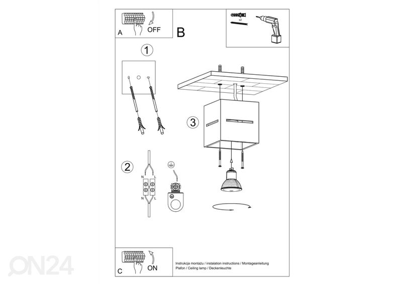 Потолочный светильник Lobo, белый увеличить