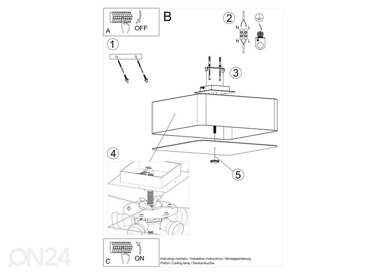 Потолочный светильник Lokko 55, черный увеличить
