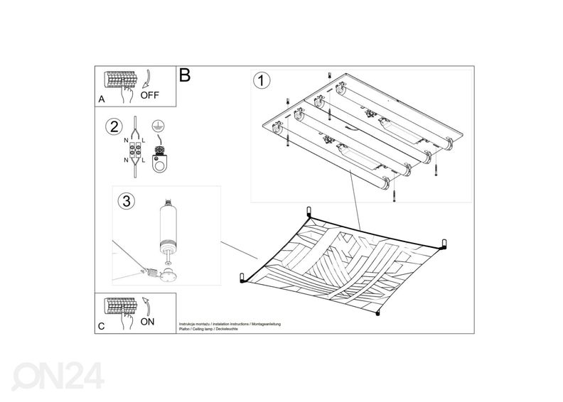 Потолочный светильник Luna 2, белый увеличить