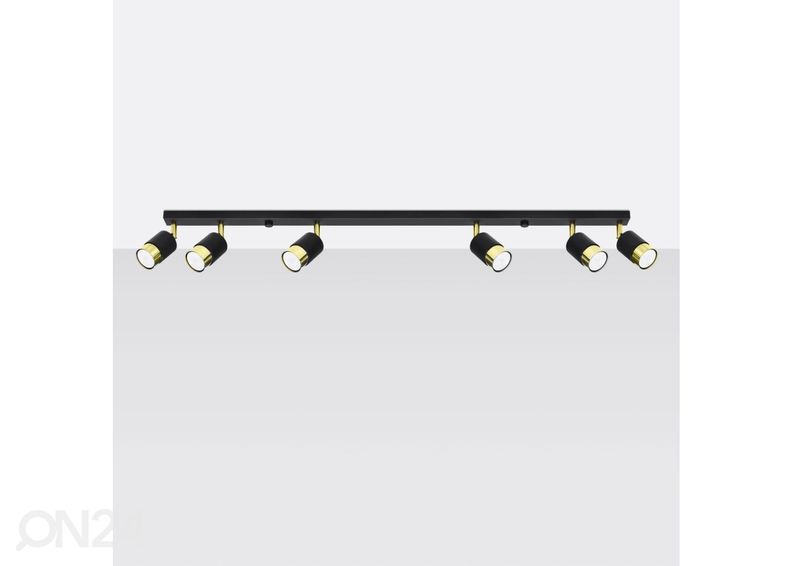 Потолочный светильник Nero 6, черный/золотой увеличить