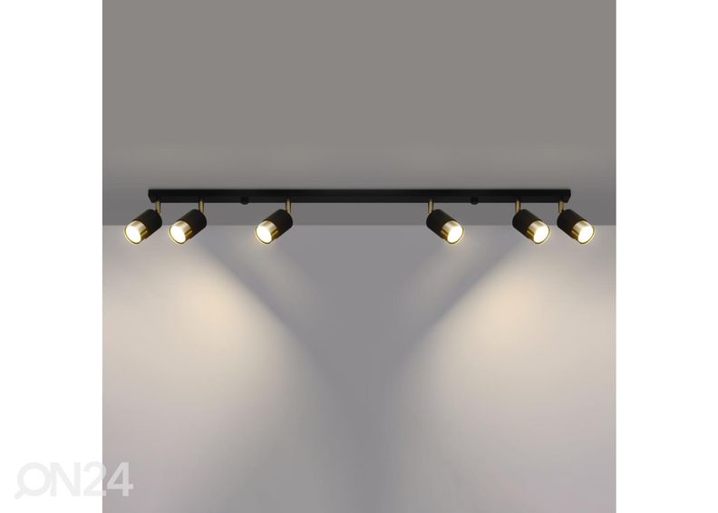 Потолочный светильник Nero 6, черный/золотой увеличить