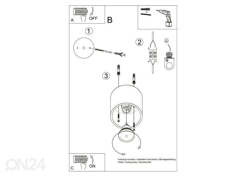 Потолочный светильник Orbis 1, серый увеличить