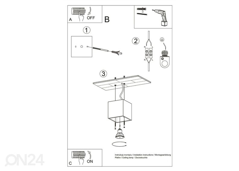 Потолочный светильник Quad 1, антрацит увеличить