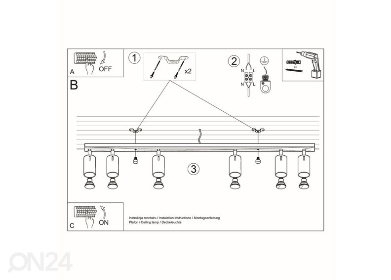 Потолочный светильник Ring 6L, белый увеличить
