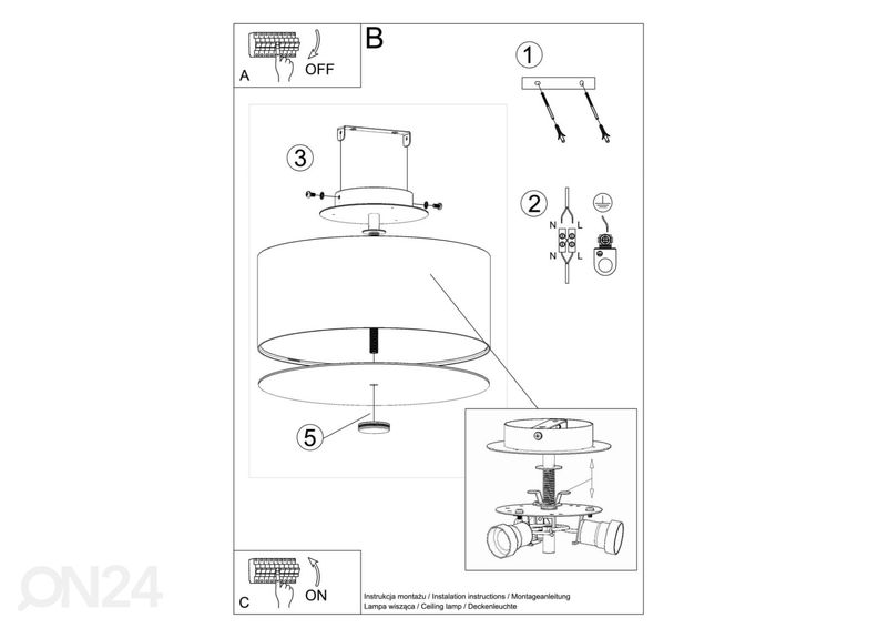 Потолочный светильник Skala 30, белый увеличить