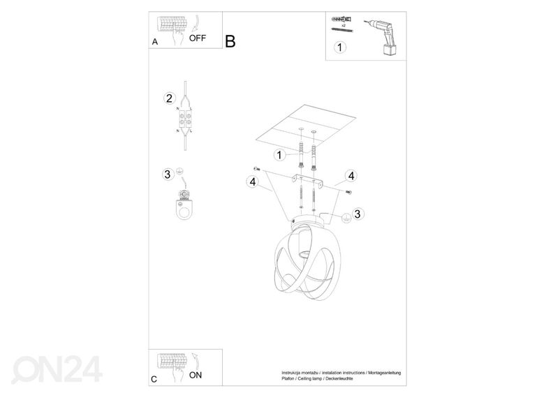 Потолочный светильник Tulos, белый увеличить