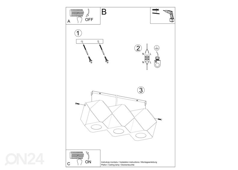 Потолочный светильник Woody 3, натуральное дерево увеличить
