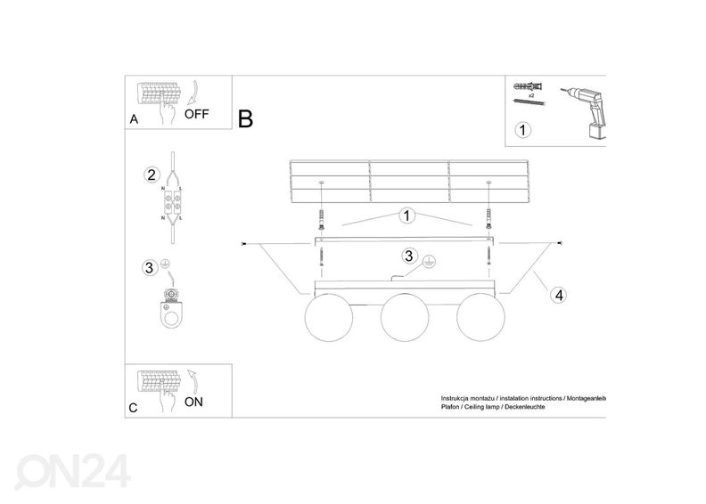 Потолочный светильник Yoli 3 увеличить