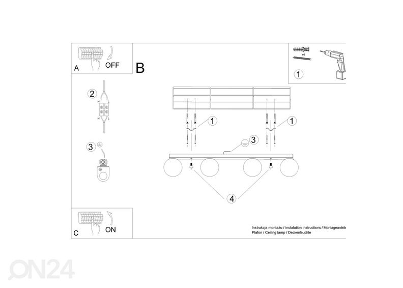 Потолочный светильник Yoli 4 увеличить