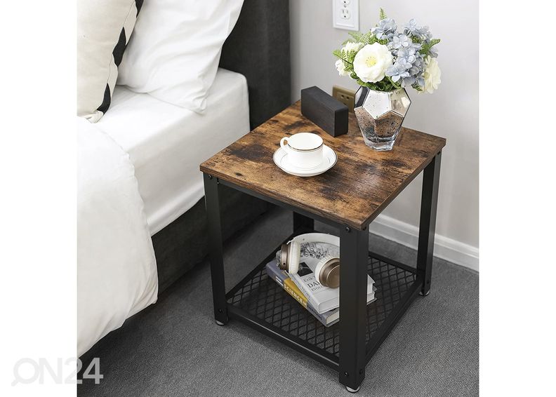 Прикроватная тумба/ полка Let, коричневый/чёрный увеличить