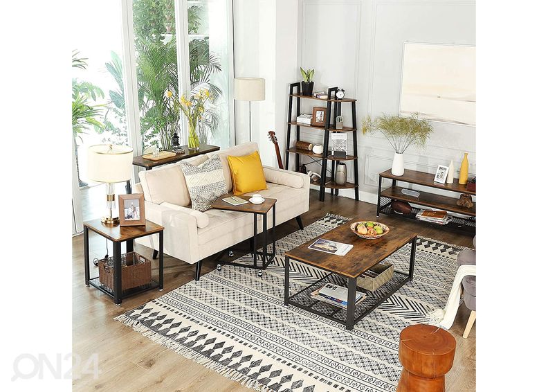 Прикроватная тумба/ полка Let, коричневый/чёрный увеличить