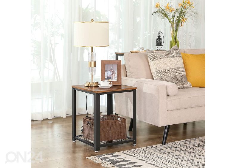 Прикроватная тумба/ полка Let, коричневый/чёрный увеличить