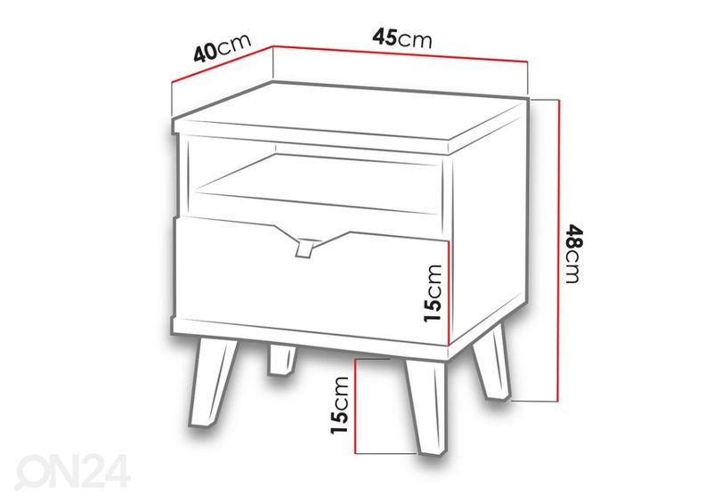 Прикроватная тумба увеличить