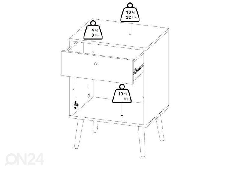Прикроватная тумба Bodo 50 cm увеличить