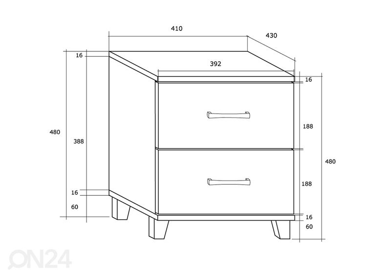 Прикроватная тумба Drimo 41 cm увеличить