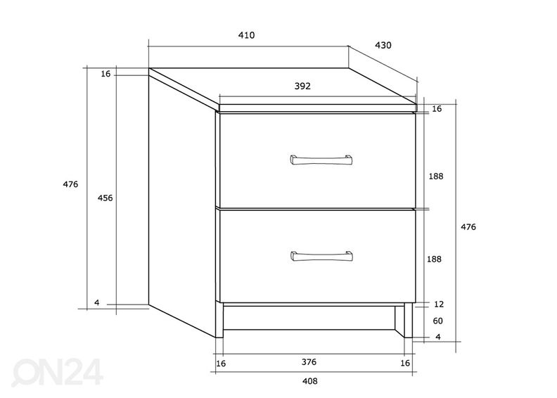Прикроватная тумба Drimo 41 cm увеличить