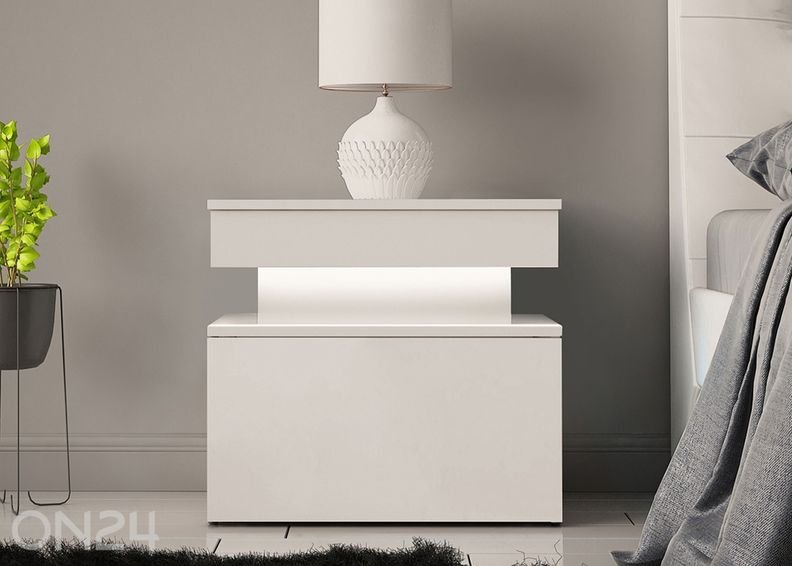 Прикроватная тумба Glossa 55 cm + LED увеличить