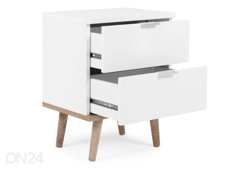 Прикроватная тумба Göteborg белый/сонома дуб увеличить