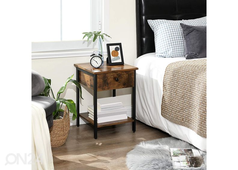 Прикроватная тумба Let, коричневый/чёрный увеличить