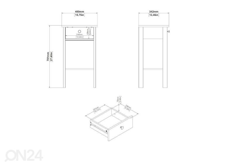 Прикроватная тумба Madrid 40 cm увеличить