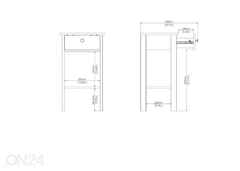Прикроватная тумба Madrid 40 cm увеличить
