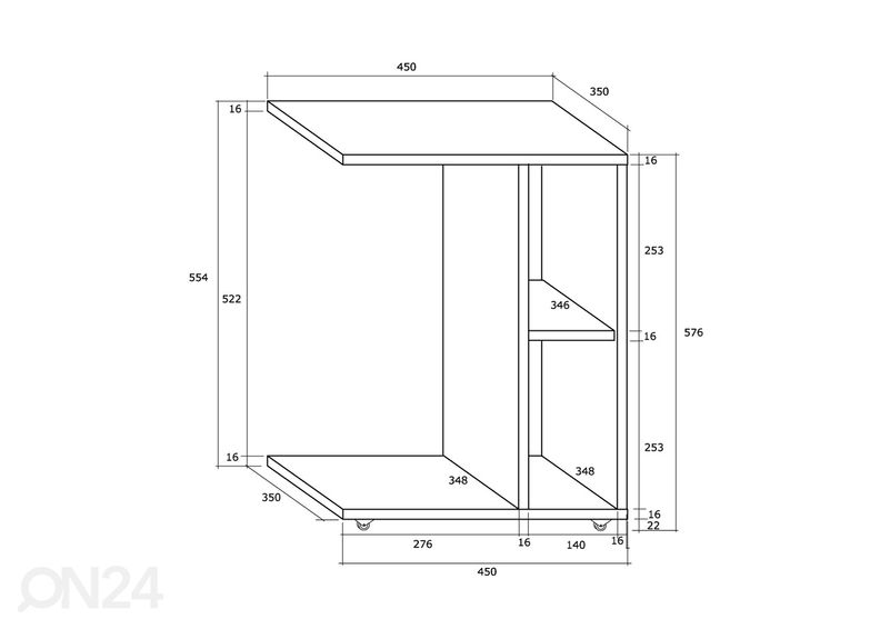 Приставной столик 35x45 cm увеличить