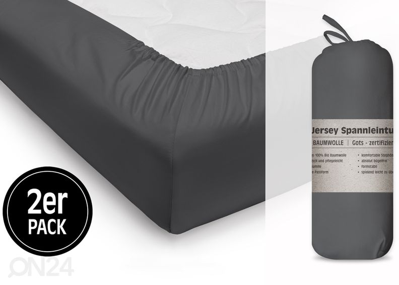 Простынь на резинке 90x200 см 100% Organic 2 шт увеличить