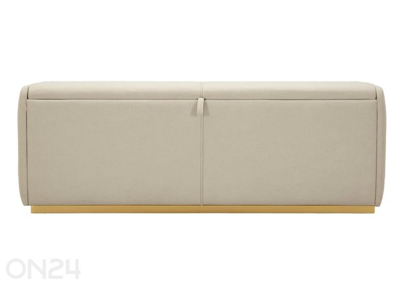 Пуфик для хранения вещей 130 см, кремовый увеличить