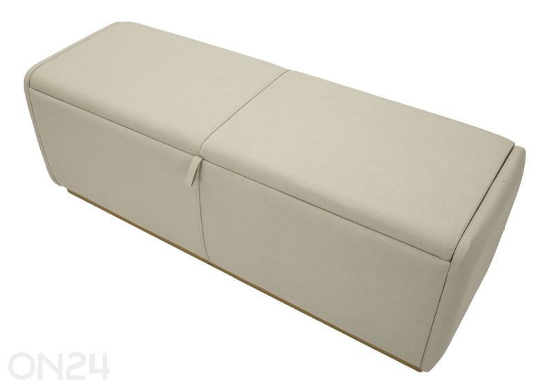 Пуфик для хранения вещей 130 см, кремовый увеличить