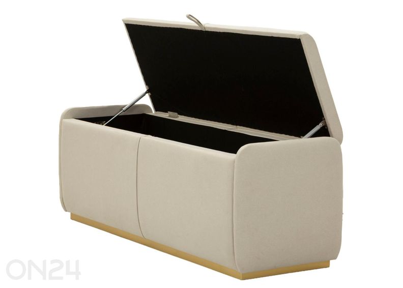 Пуфик для хранения вещей 130 см, кремовый увеличить