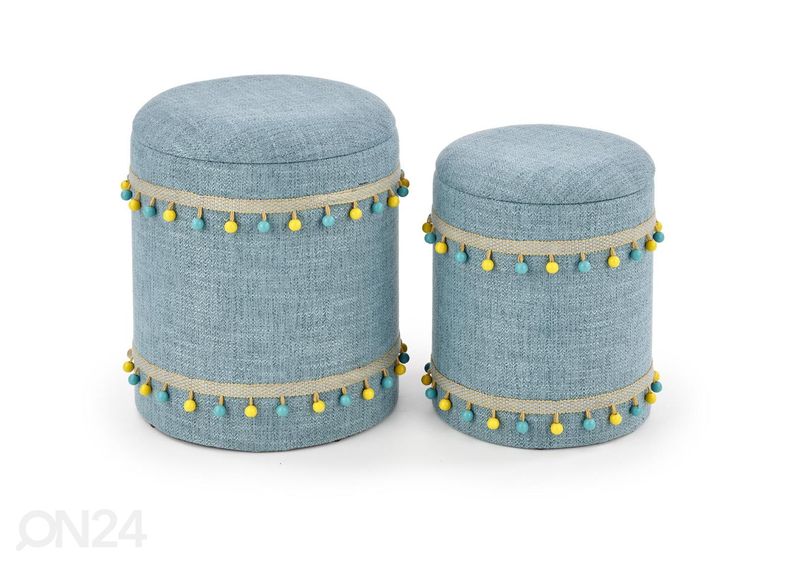 Пуфы с ящиком, 2 шт увеличить