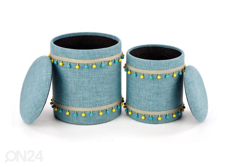 Пуфы с ящиком, 2 шт увеличить