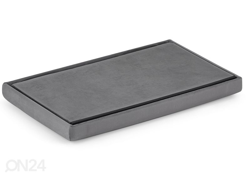 Пуф с ящиком, серый велюр увеличить